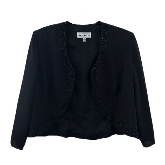 Karen Miller Women's Formal Evening Black Maxi Dress & Jacket 2 Pc Set Size 16 - Picture 9 of 10